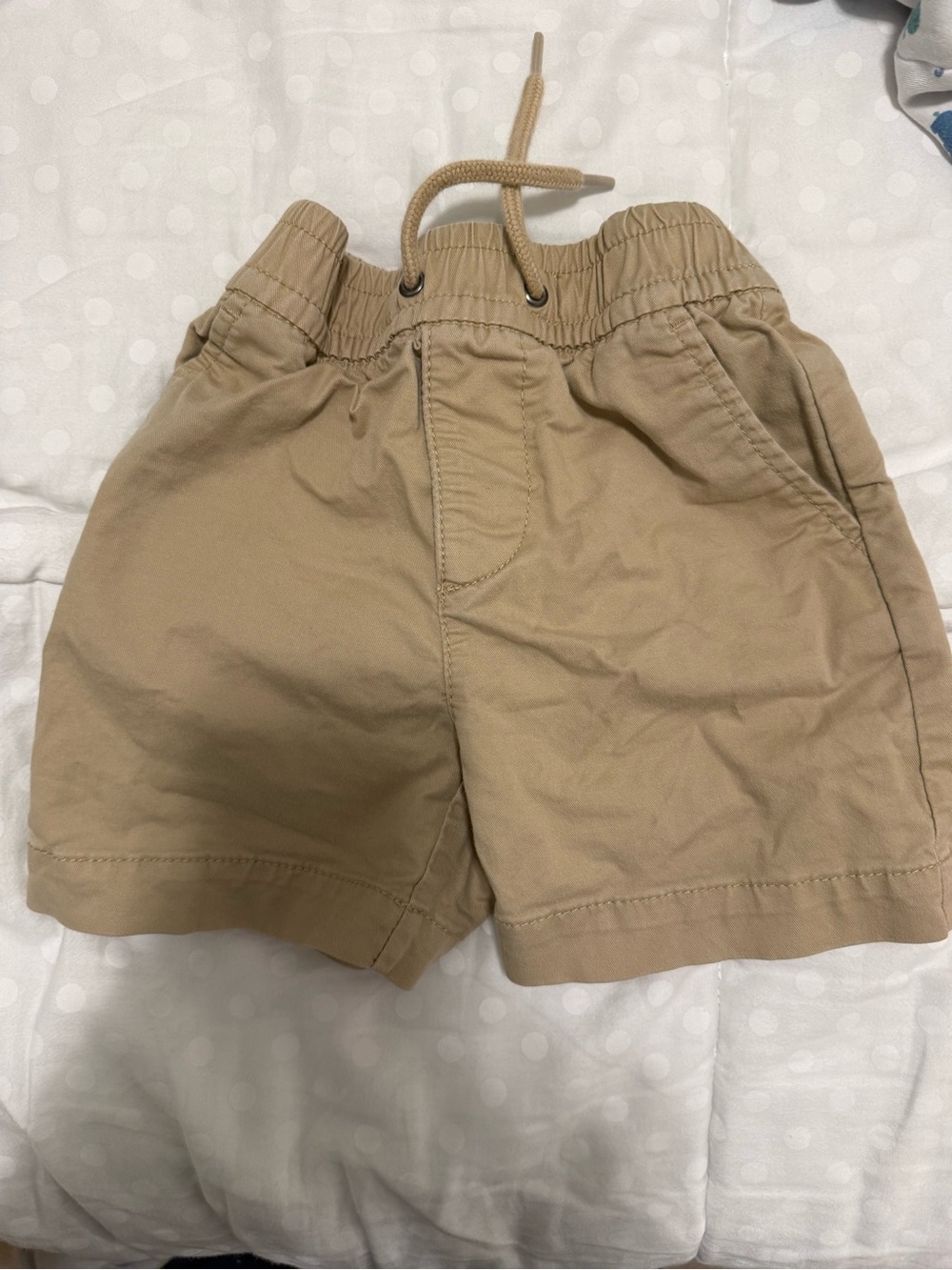 GAP Tan Elastic Waist Drawstring Shorts
